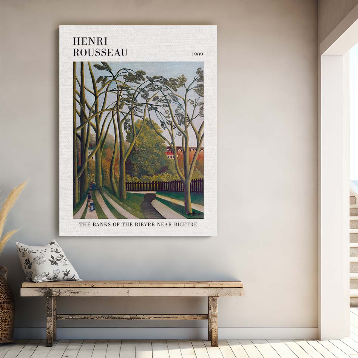 1909 Henri Rousseau Acrylic Landscape Painting Poster by Luxuriance Designs, made in USA