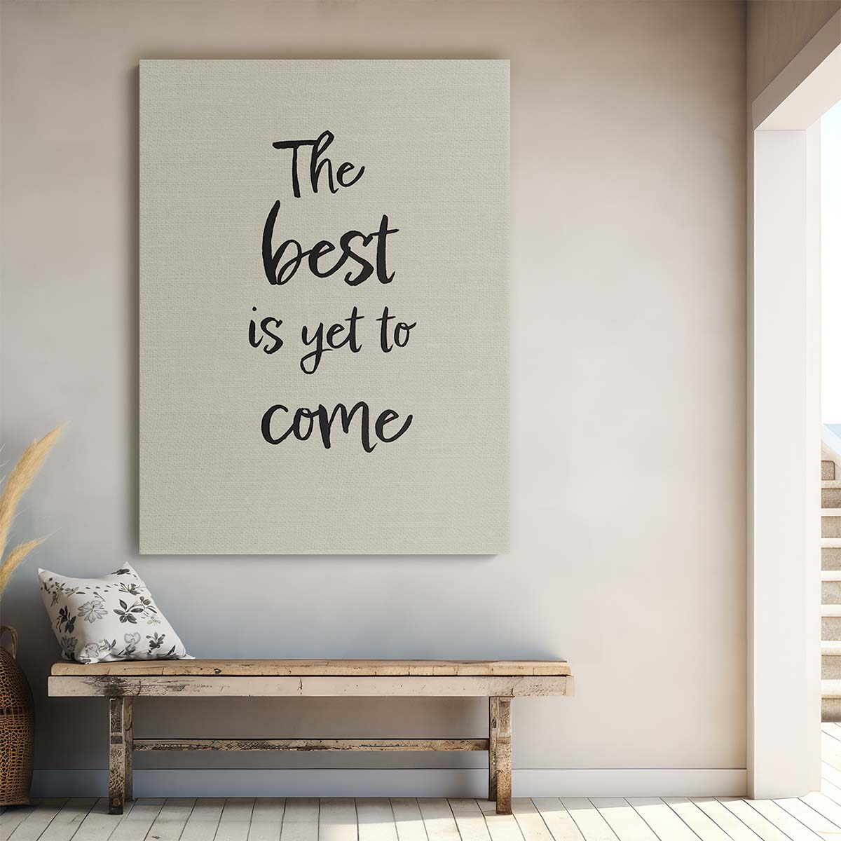 Simple Illustration Quote Art with Beige Background - Motivational by Luxuriance Designs, made in USA