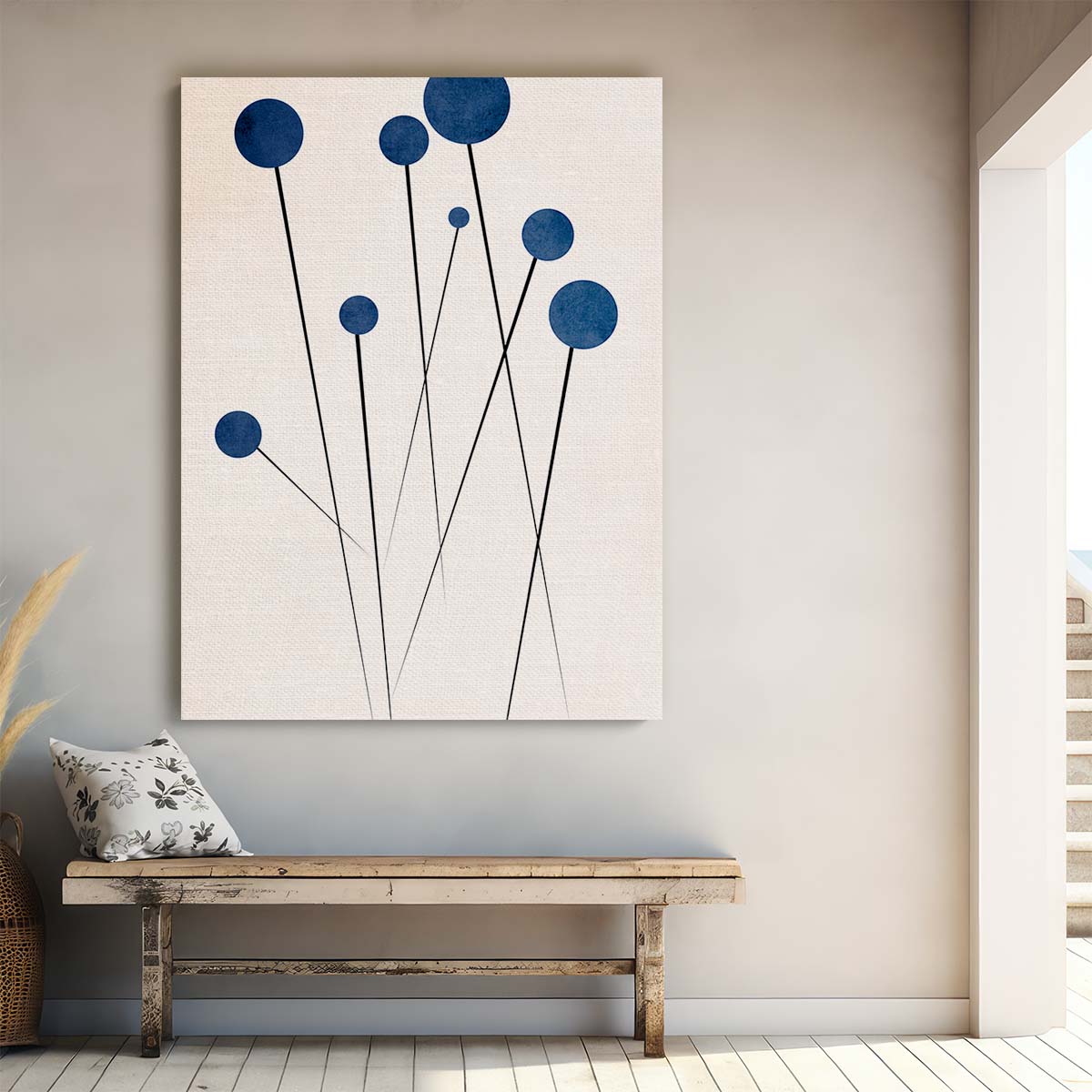 Kubistika's Bright Blueberry Illustration Art on White Background by Luxuriance Designs, made in USA