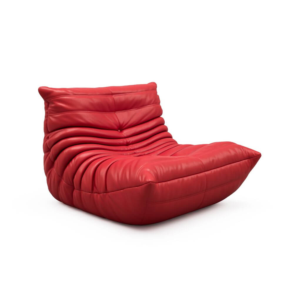 Luxuriance Designs - Ligne Roset Togo Sofa Replica by Michel Ducaroy - Microfiber Leather Red - Review
