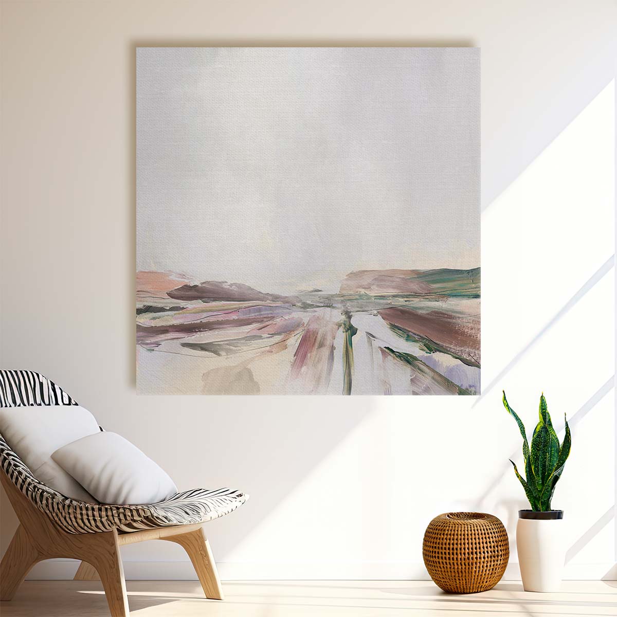Dan Hobday Contemporary Minimalist Abstract Landscape Illustration Wall Art by Luxuriance Designs. Made in USA.