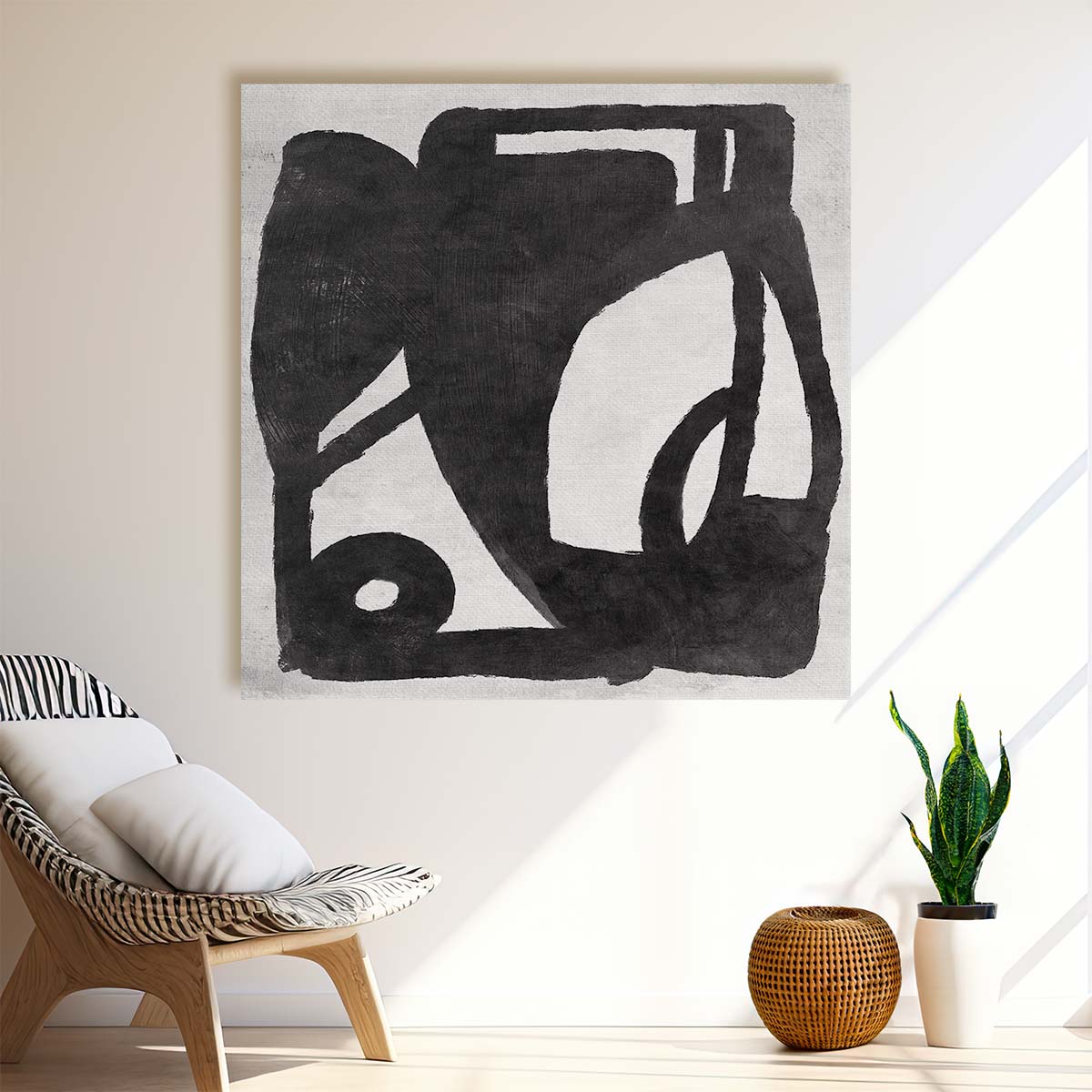 Dan Hobday Modern Abstract Melody No3 Illustration Wall Art by Luxuriance Designs. Made in USA.