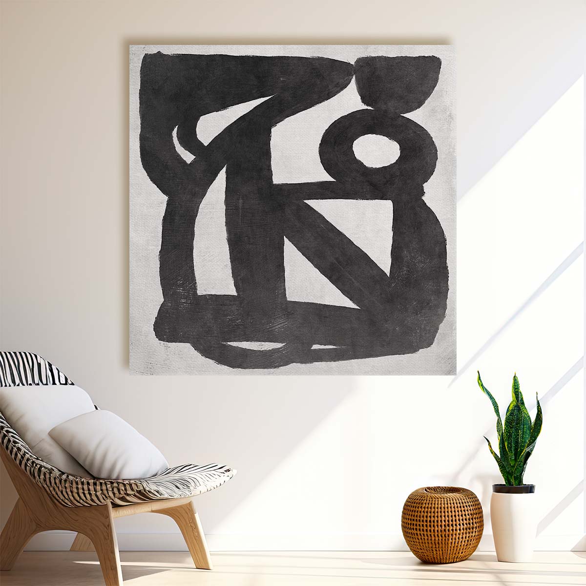 Dan Hobday's "Modern Abstract Melody No. 4" Painted Illustration Wall Art by Luxuriance Designs. Made in USA.
