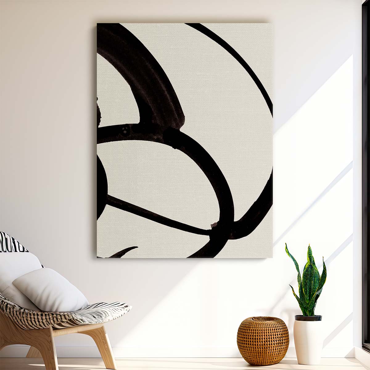Dan Hobday's Minimalistic Abstract Geometric Illustration Atienne No2 by Luxuriance Designs, made in USA
