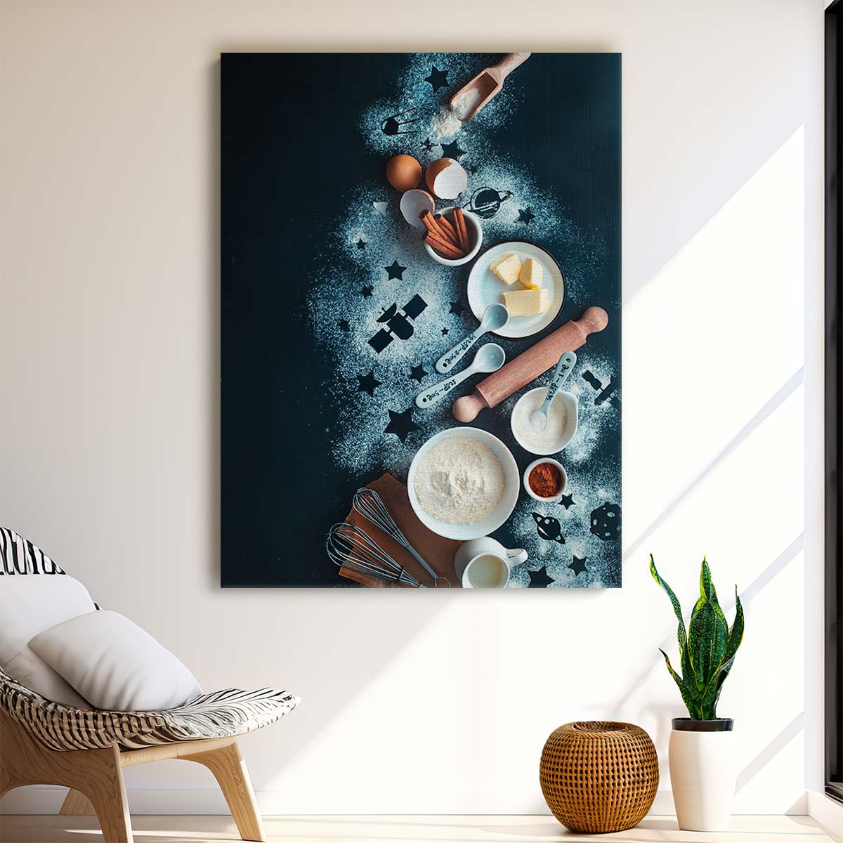 Saturn-Inspired Still Life Photography of Baking Ingredients by Luxuriance Designs, made in USA