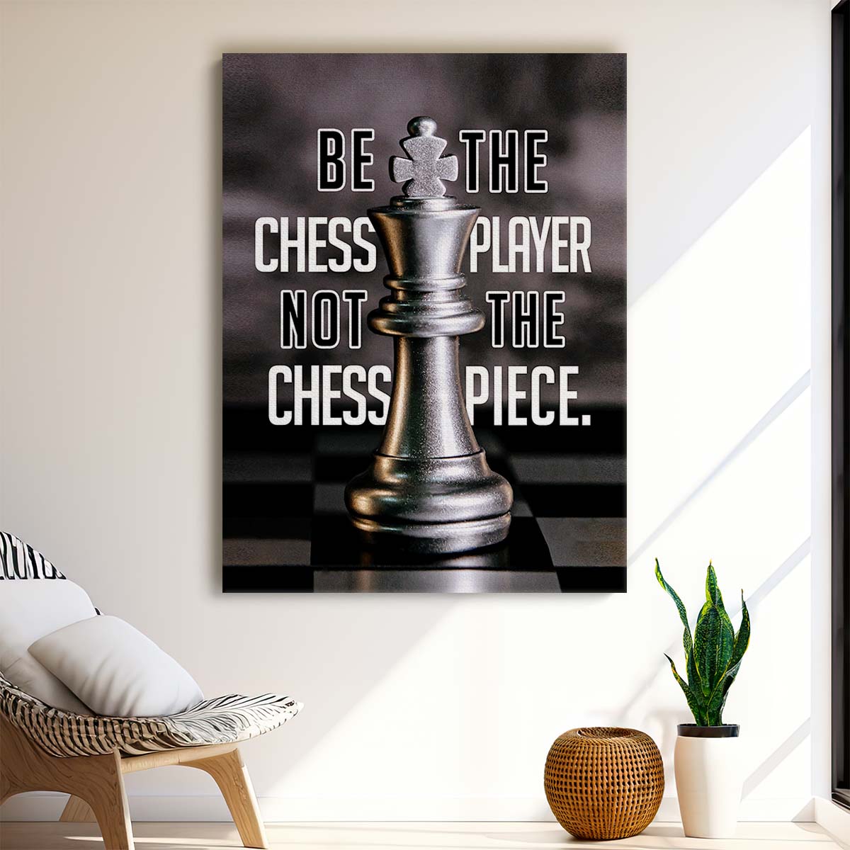 Be The Chess Player Not The Piece Wall Art by Luxuriance Designs. Made in USA.