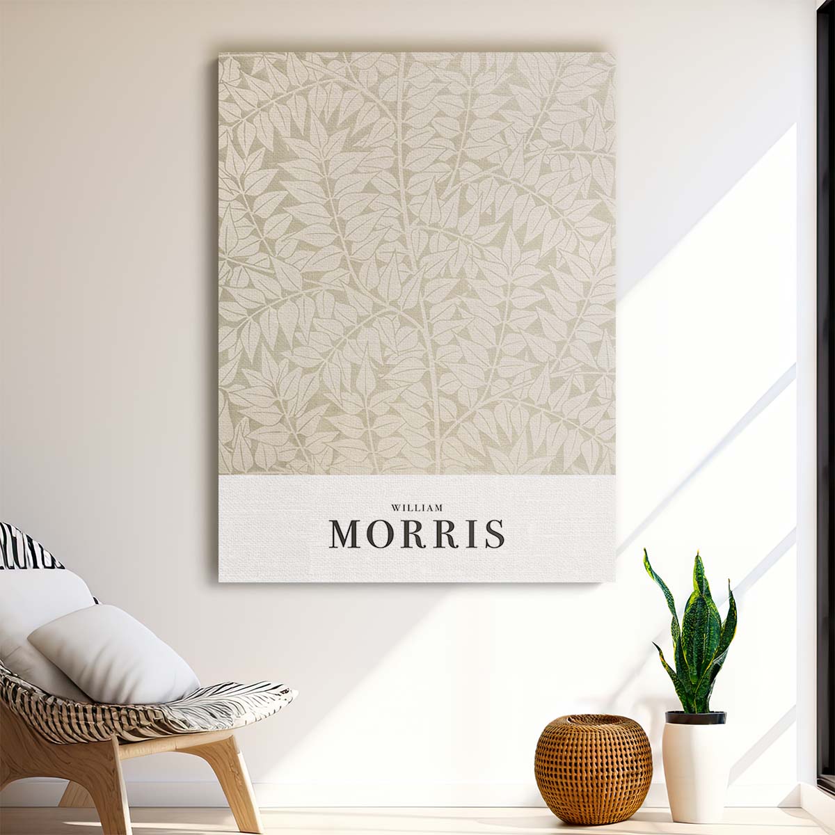 Vintage William Morris Botanical Illustration Motivational Poster by Luxuriance Designs, made in USA