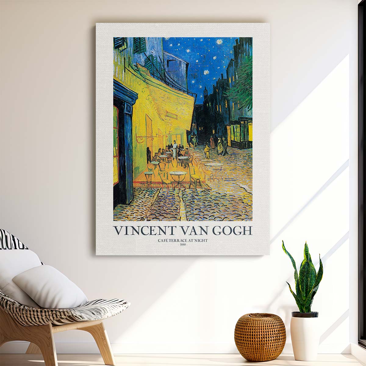 Vincent Van Gogh Cafe Terrace Night Oil Painting Illustration by Luxuriance Designs, made in USA