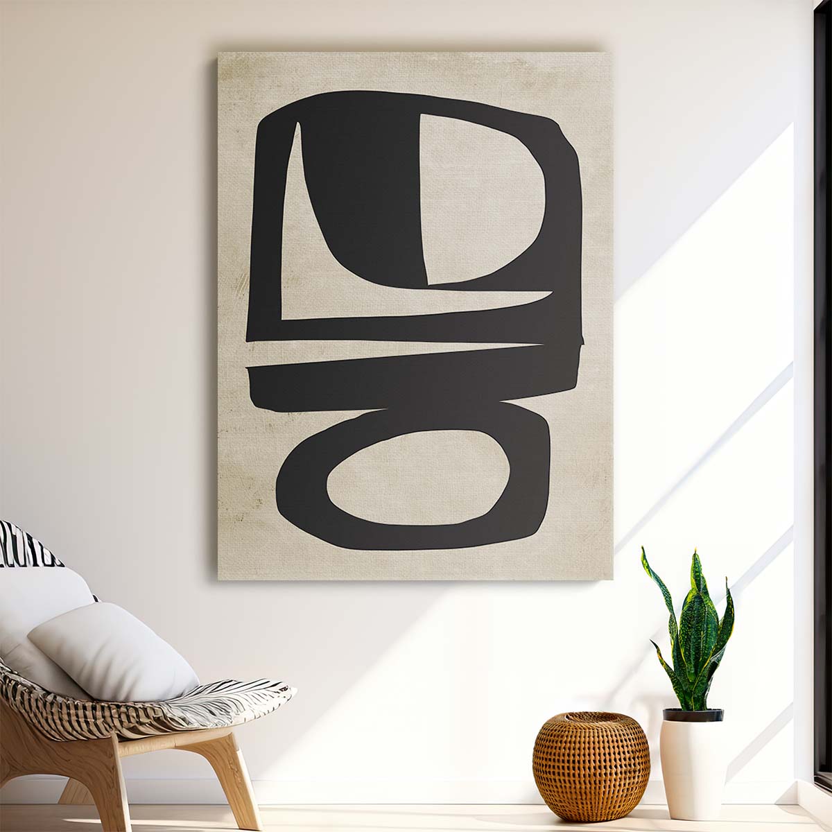 Modern Minimalistic Abstract Illustration by Dan Hobday by Luxuriance Designs, made in USA