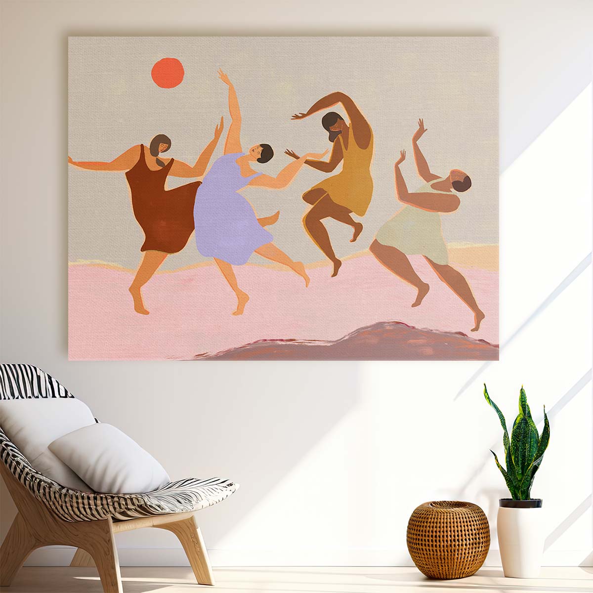 Colorful Dance of Togetherness Women Portrait Wall Art by Luxuriance Designs. Made in USA.