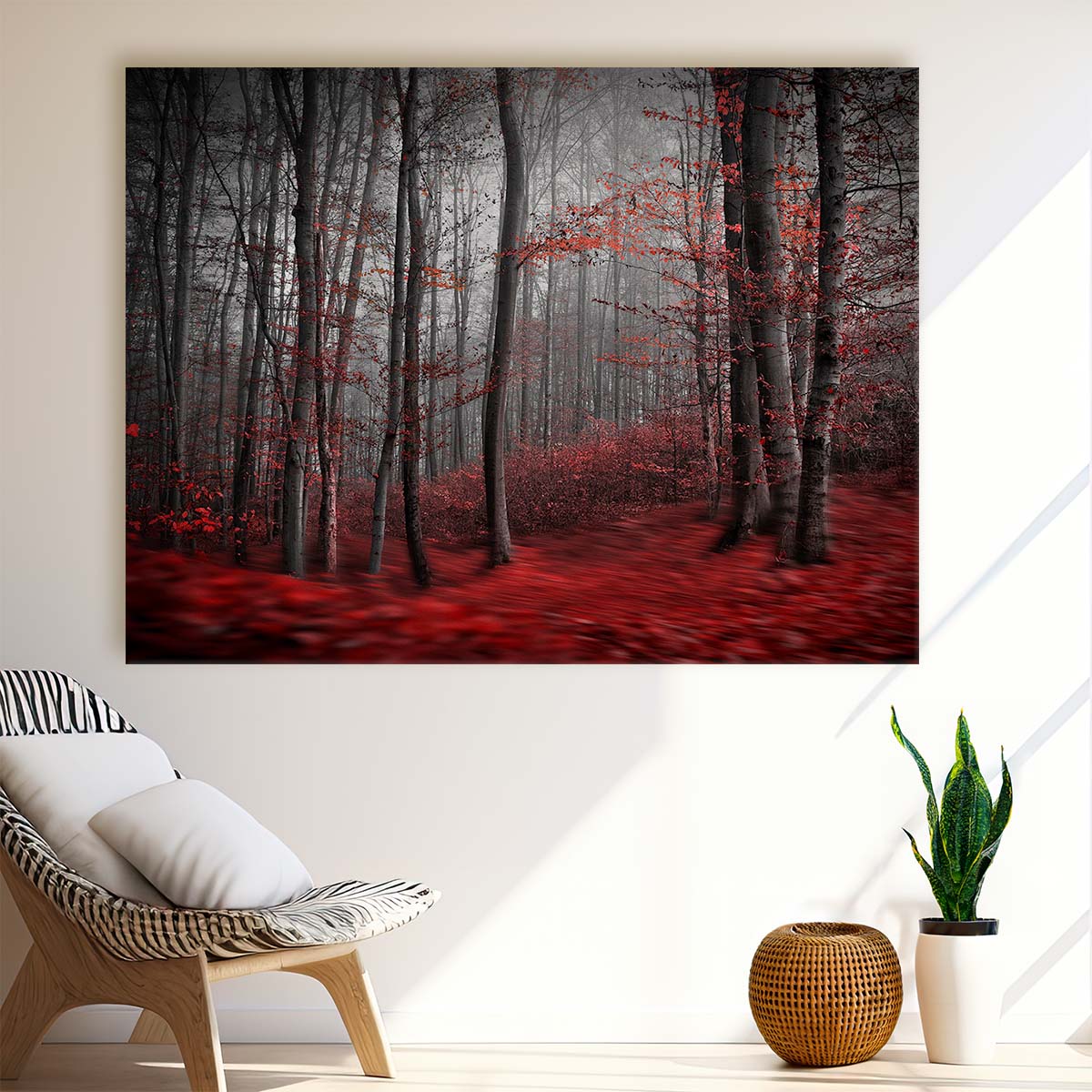 Surreal Autumn Forest & River Landscape Photography Wall Art