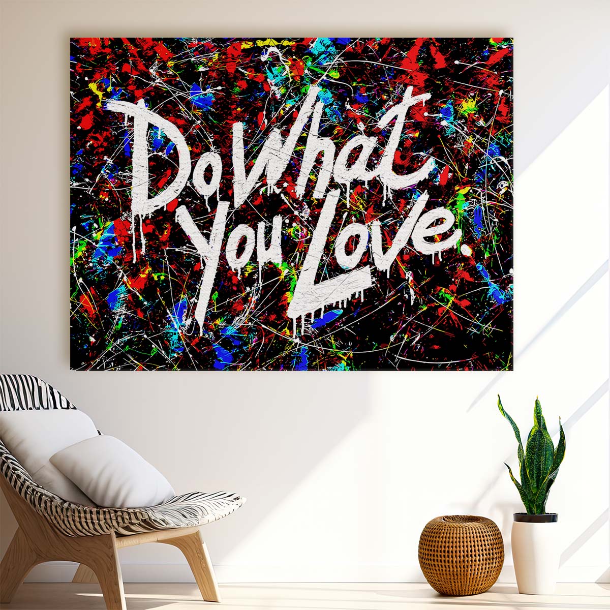Do What You Love Wall Art by Luxuriance Designs. Made in USA.