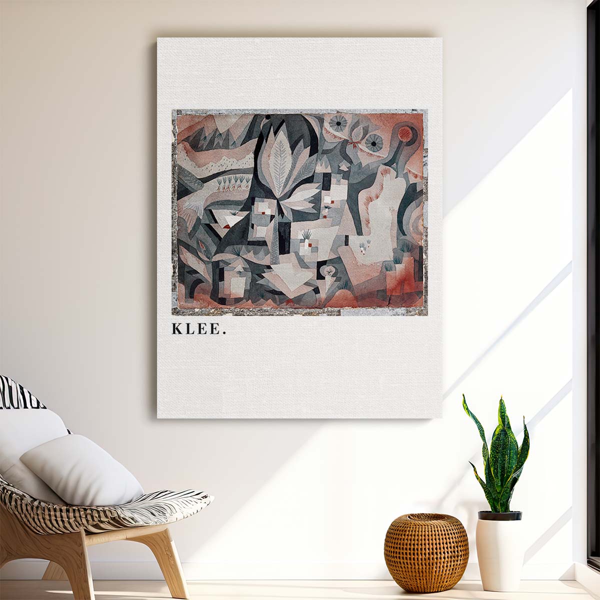 Paul Klee 1921 Abstract Garden Illustration, Modern Art Poster by Luxuriance Designs, made in USA