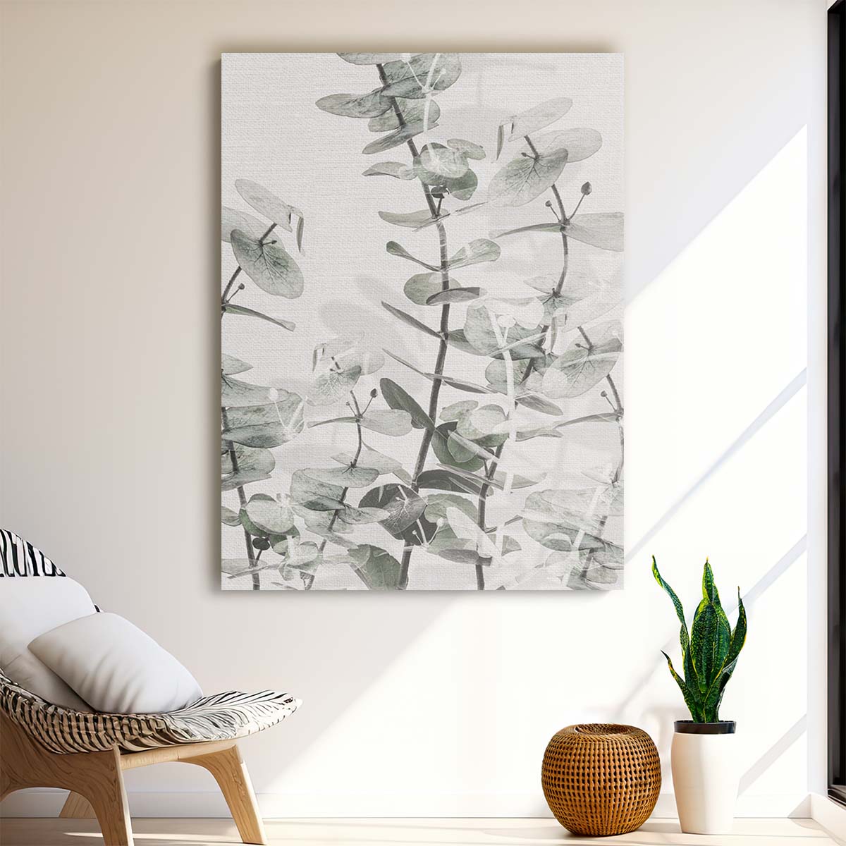 Botanical Abstract Photography - Eucalyptus Plant Leaves Art by Luxuriance Designs, made in USA