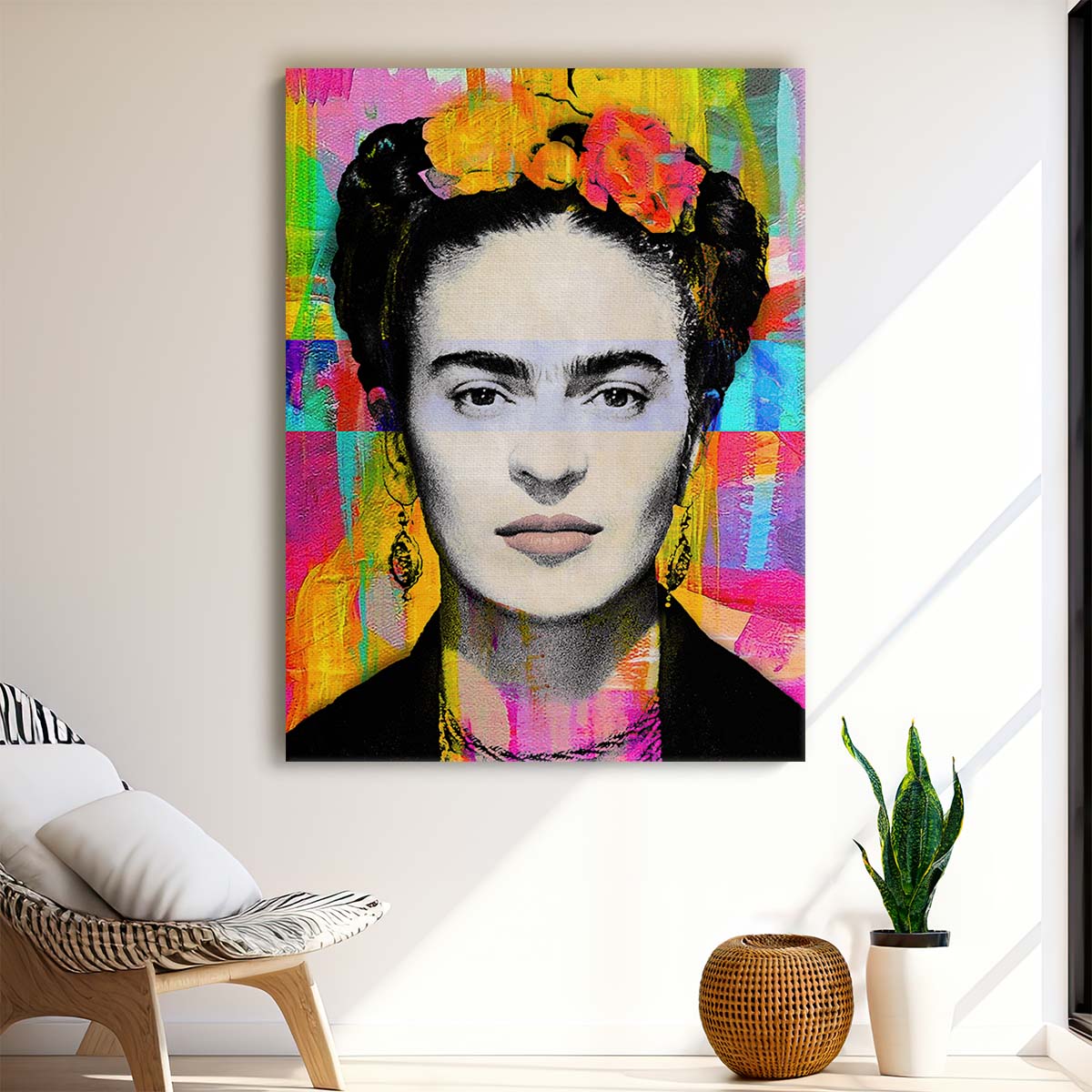 Frida Kahlo Portrait Wall Art by Luxuriance Designs. Made in USA.
