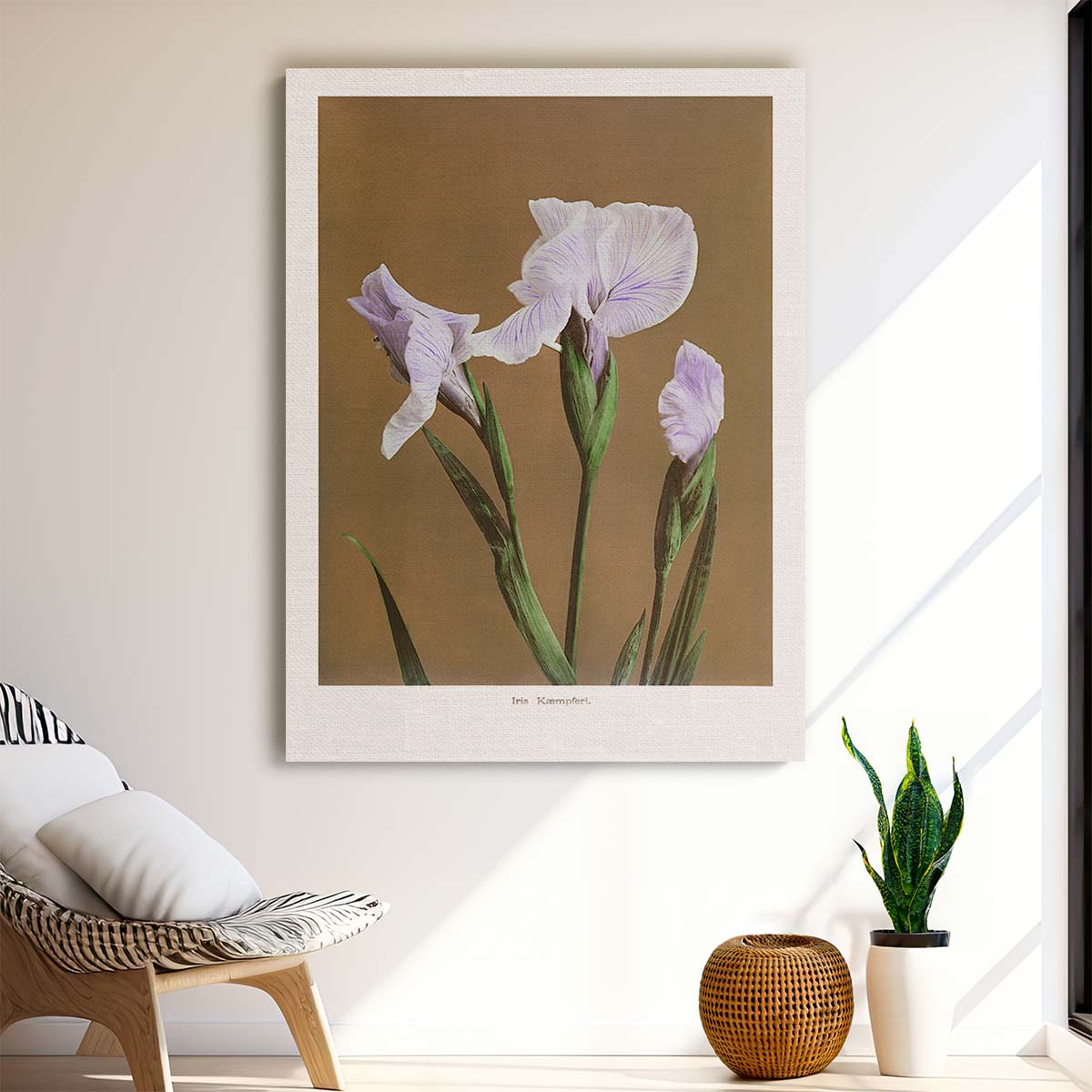 Vintage Japanese Iris Illustration Art Print by Ohara Koson by Luxuriance Designs, made in USA