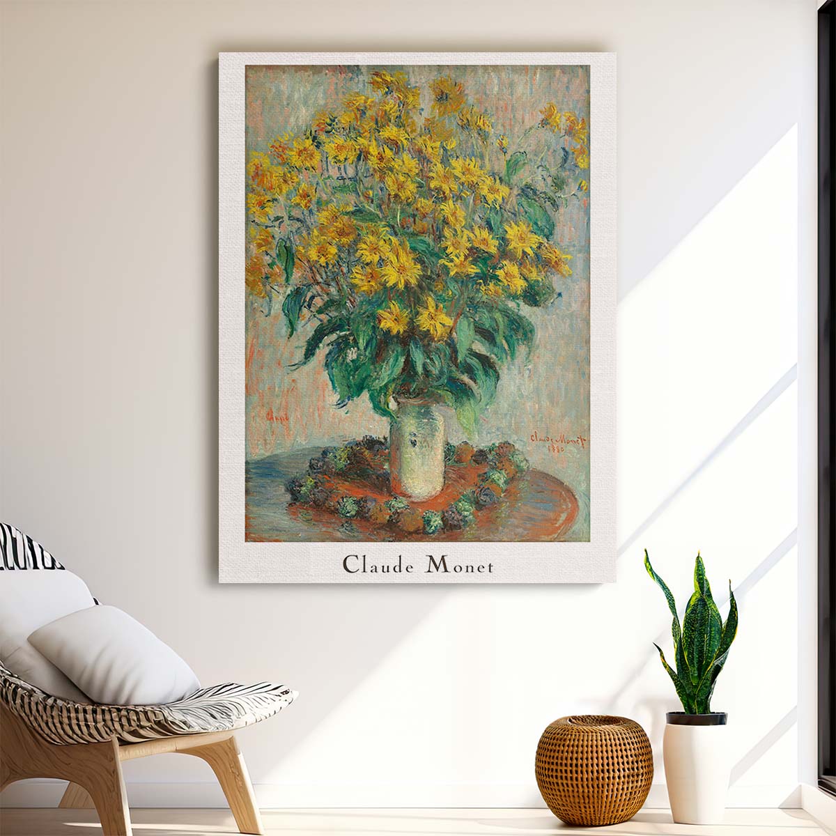 Claude Monet's Inspirational Floral Still Life Oil Painting Poster by Luxuriance Designs, made in USA