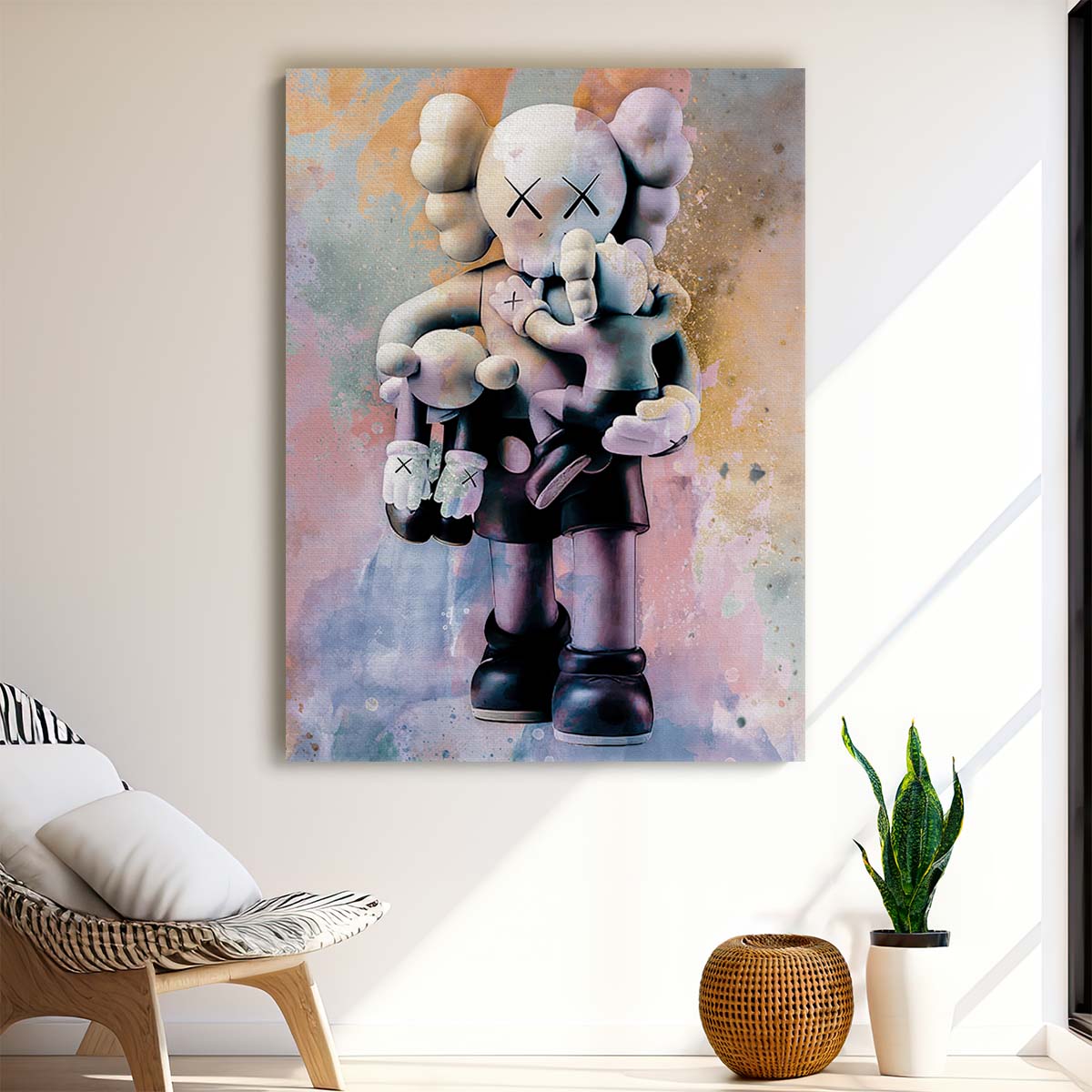 Kaws Family Wall Art by Luxuriance Designs. Made in USA.