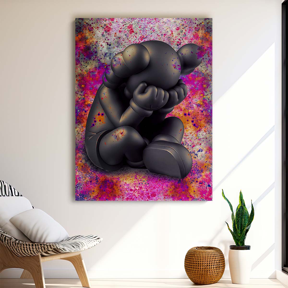 Kaws Separated Wall Art by Luxuriance Designs. Made in USA.