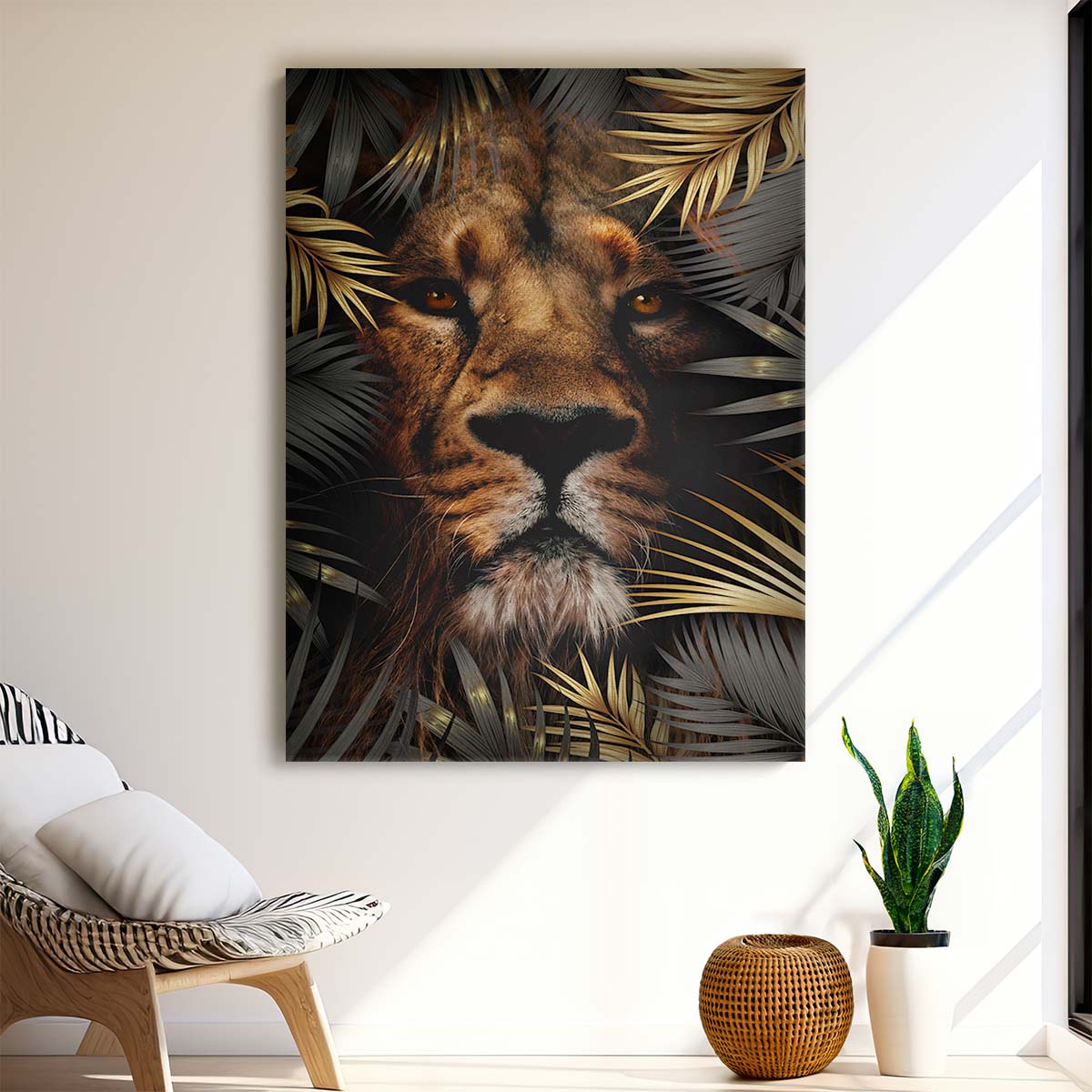 Lion King of The Jungle Wall Art by Luxuriance Designs. Made in USA.