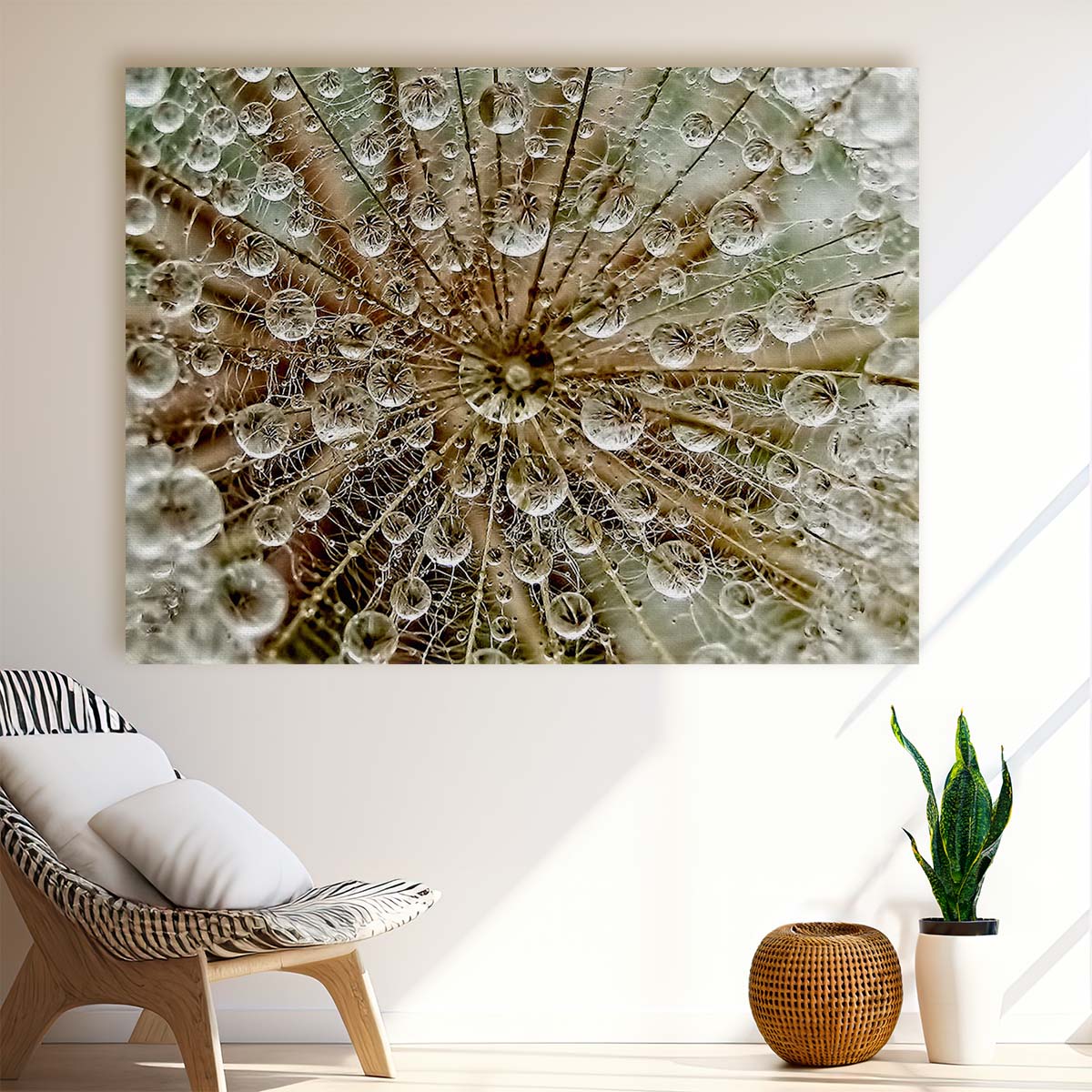 Autumn Dew & Pearl Droplets Floral Macro Wall Art by Luxuriance Designs. Made in USA.