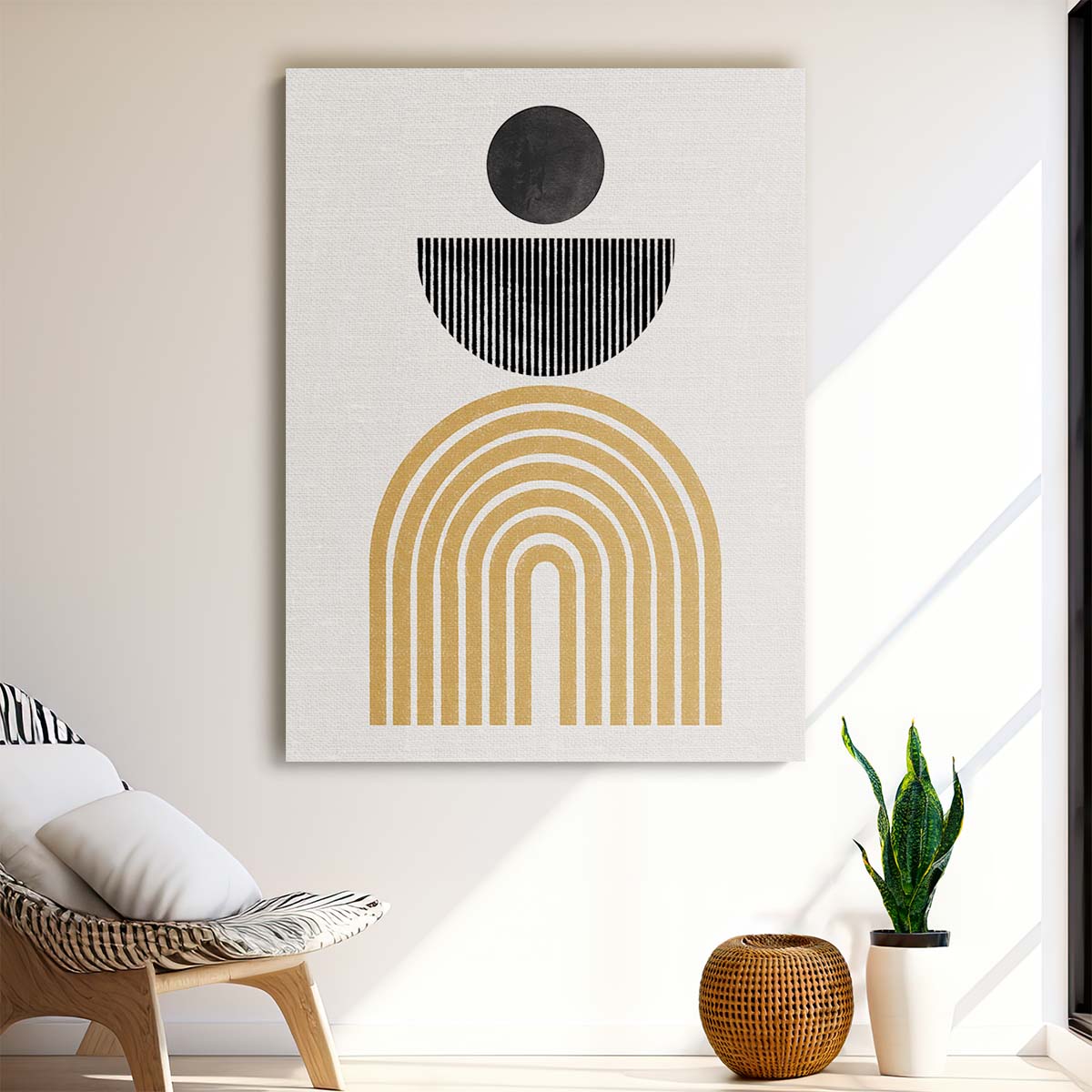 Mid-Century Geometric Abstract Illustration Art by MIUUS STUDIO by Luxuriance Designs, made in USA