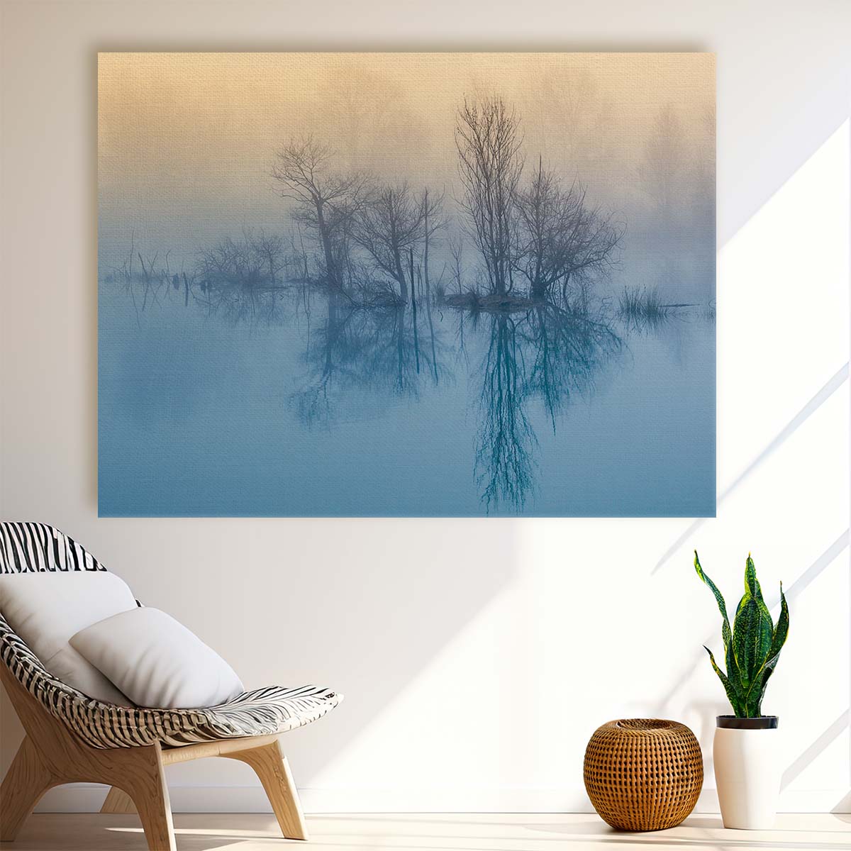 Sunrise Reflections in Tuscany Lake Wall Art by Luxuriance Designs. Made in USA.