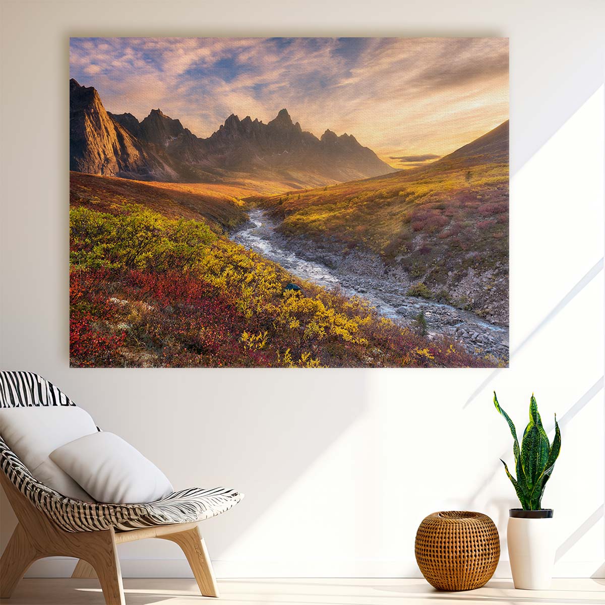 Autumn Ogilvie Mountain Sunset - Colorful Yukon Landscape Wall Art