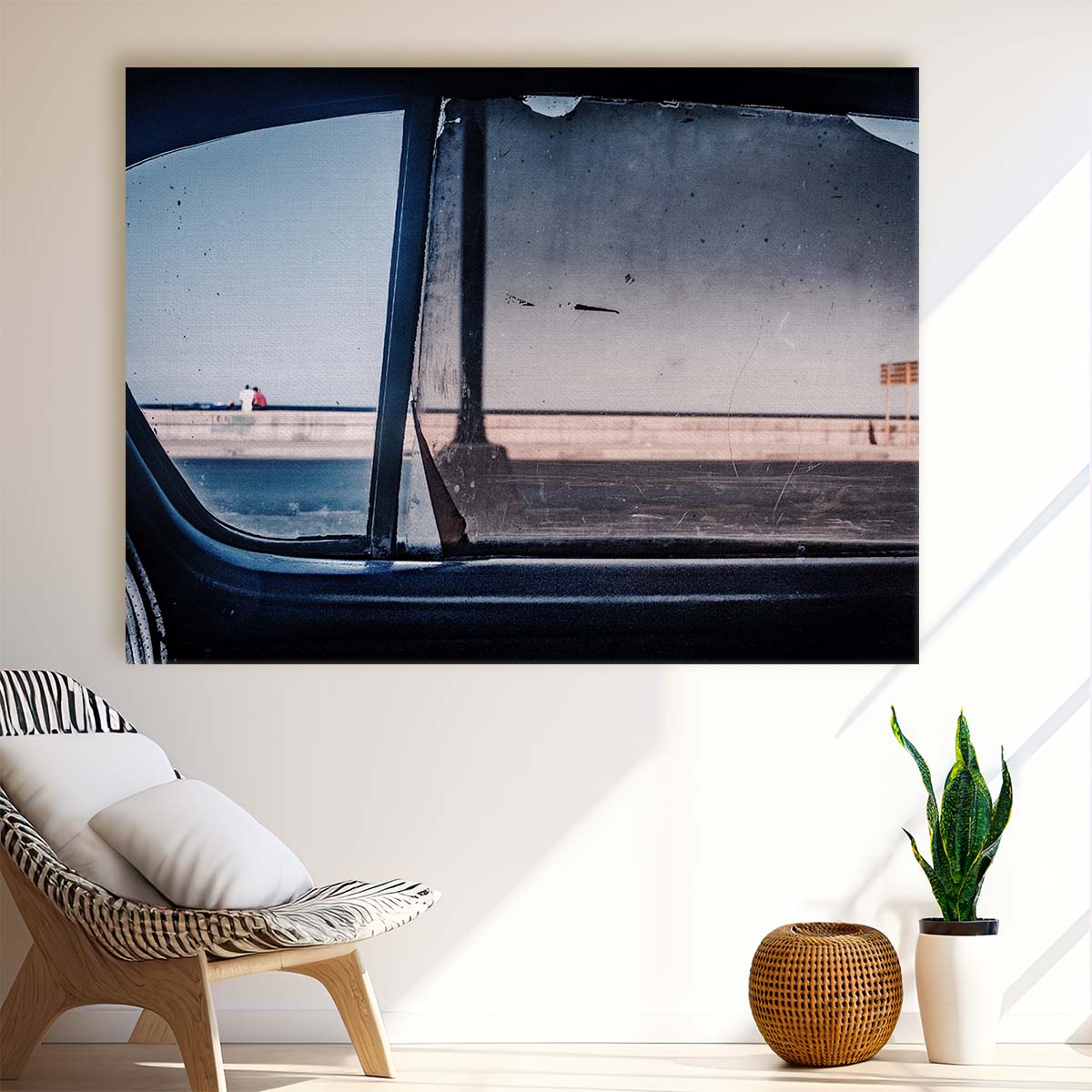 Havana Street View Car Window Wall Art by Luxuriance Designs. Made in USA.