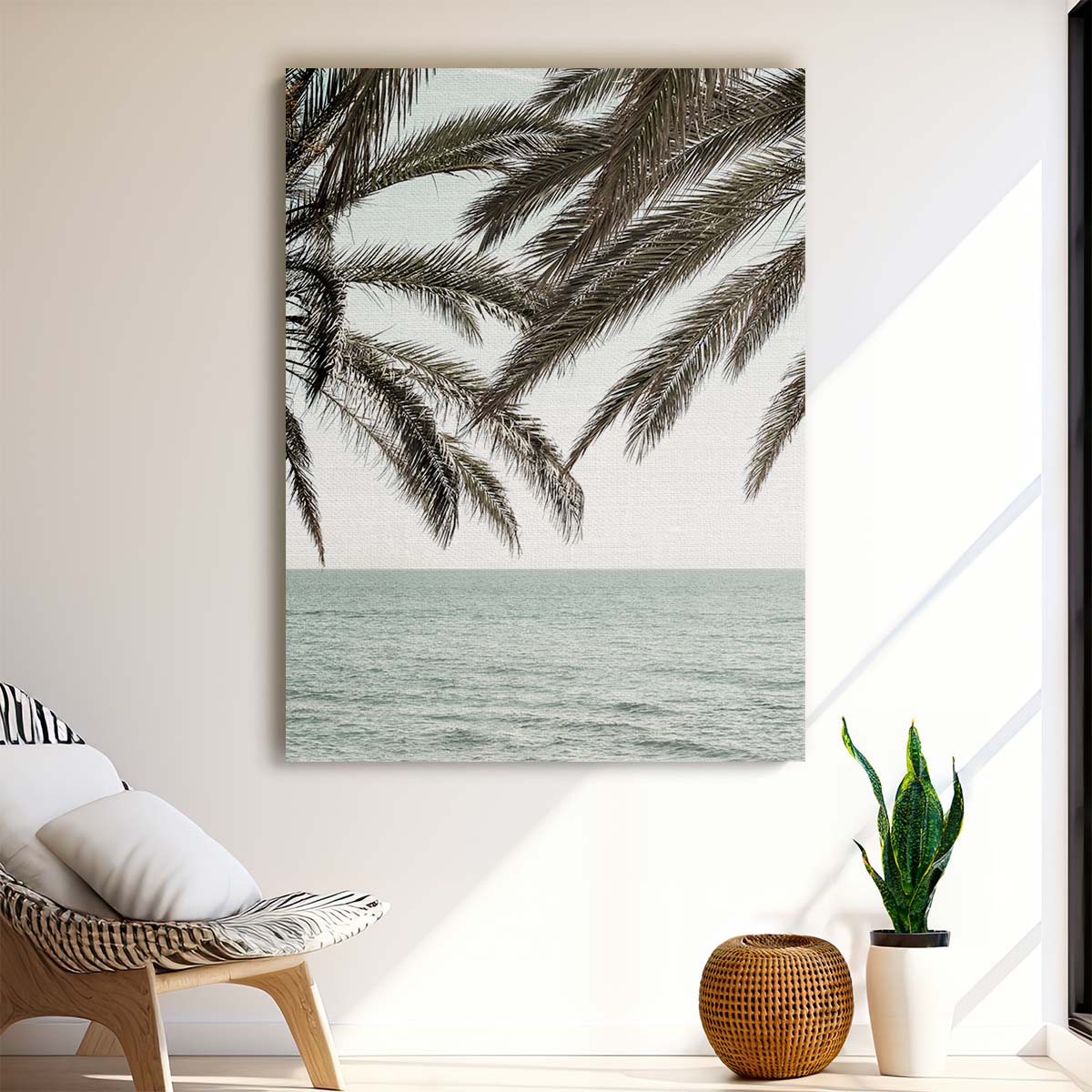 Exotic Tropical Palm Tree Beach Landscape Photography Art by Luxuriance Designs, made in USA