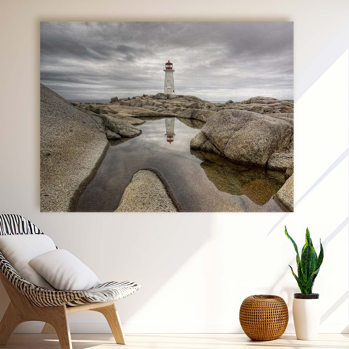 Nova Scotia Coastal Lighthouse Seascape Wall Art by Luxuriance Designs. Made in USA.