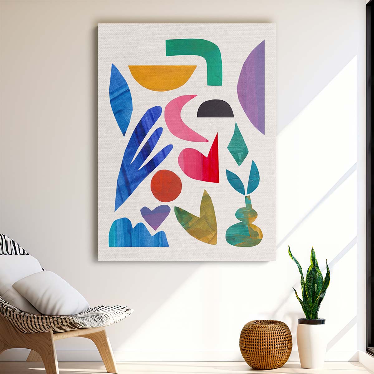 Ejaaz Haniff Colorful Geometric Illustration Abstract Wall Art Poster by Luxuriance Designs, made in USA