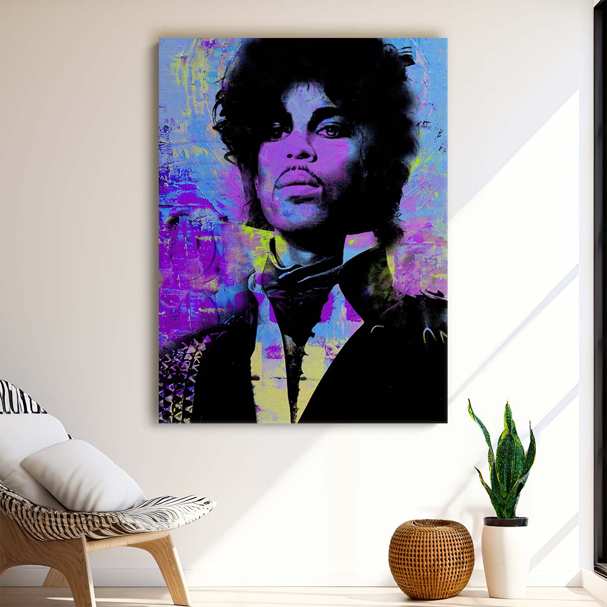 Prince Portrait Circles Graffiti Wall Art by Luxuriance Designs. Made in USA.