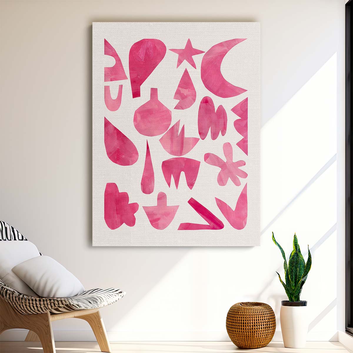 Ejaaz Haniff's Abstract Geometric Illustration Retro Party Art Poster by Luxuriance Designs, made in USA