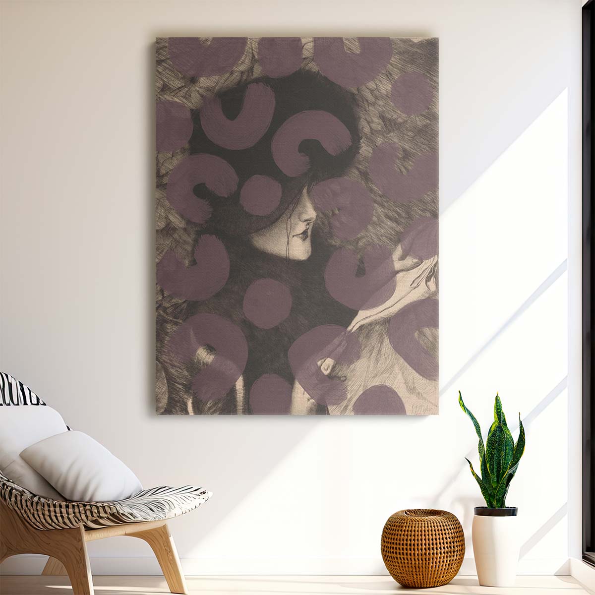 Romantic Modern Abstract Woman Illustration Art by Yopie Studio by Luxuriance Designs, made in USA