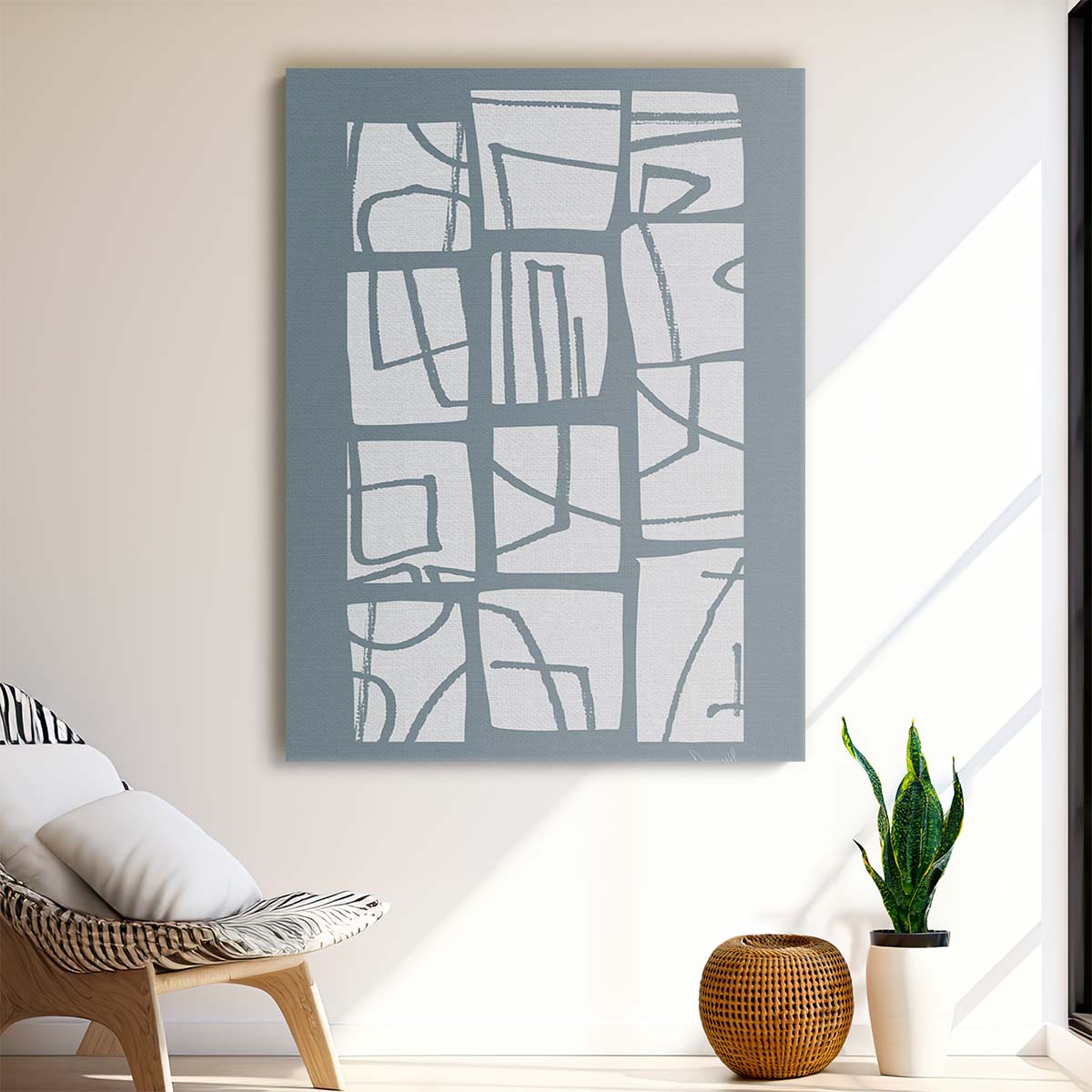 Dan Hobday's Minimalistic Abstract Geometric Illustration - Contemporary Painted Shapes by Luxuriance Designs, made in USA