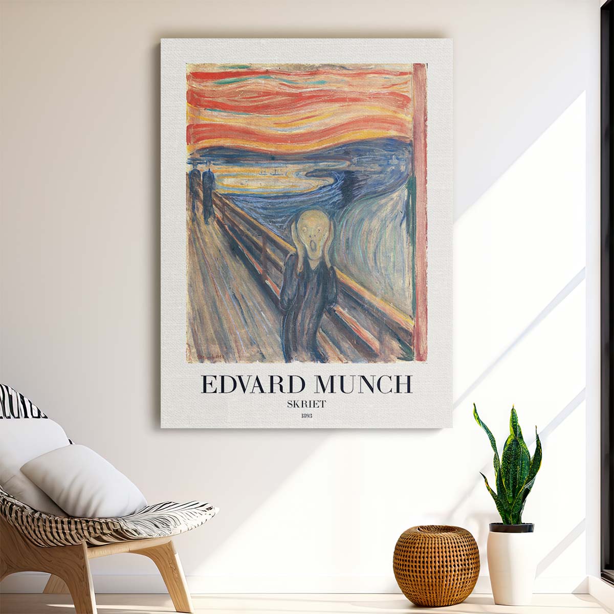 Edvard Munch's Masterpiece 'The Scream' Acrylic Painting Poster by Luxuriance Designs, made in USA