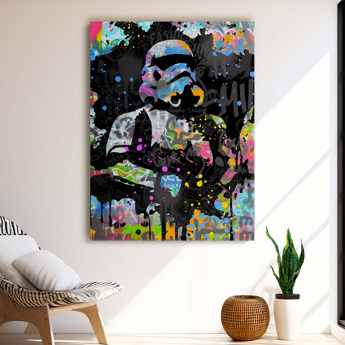 Storm Trooper Star Wars Graffiti Wall Art by Luxuriance Designs. Made in USA.