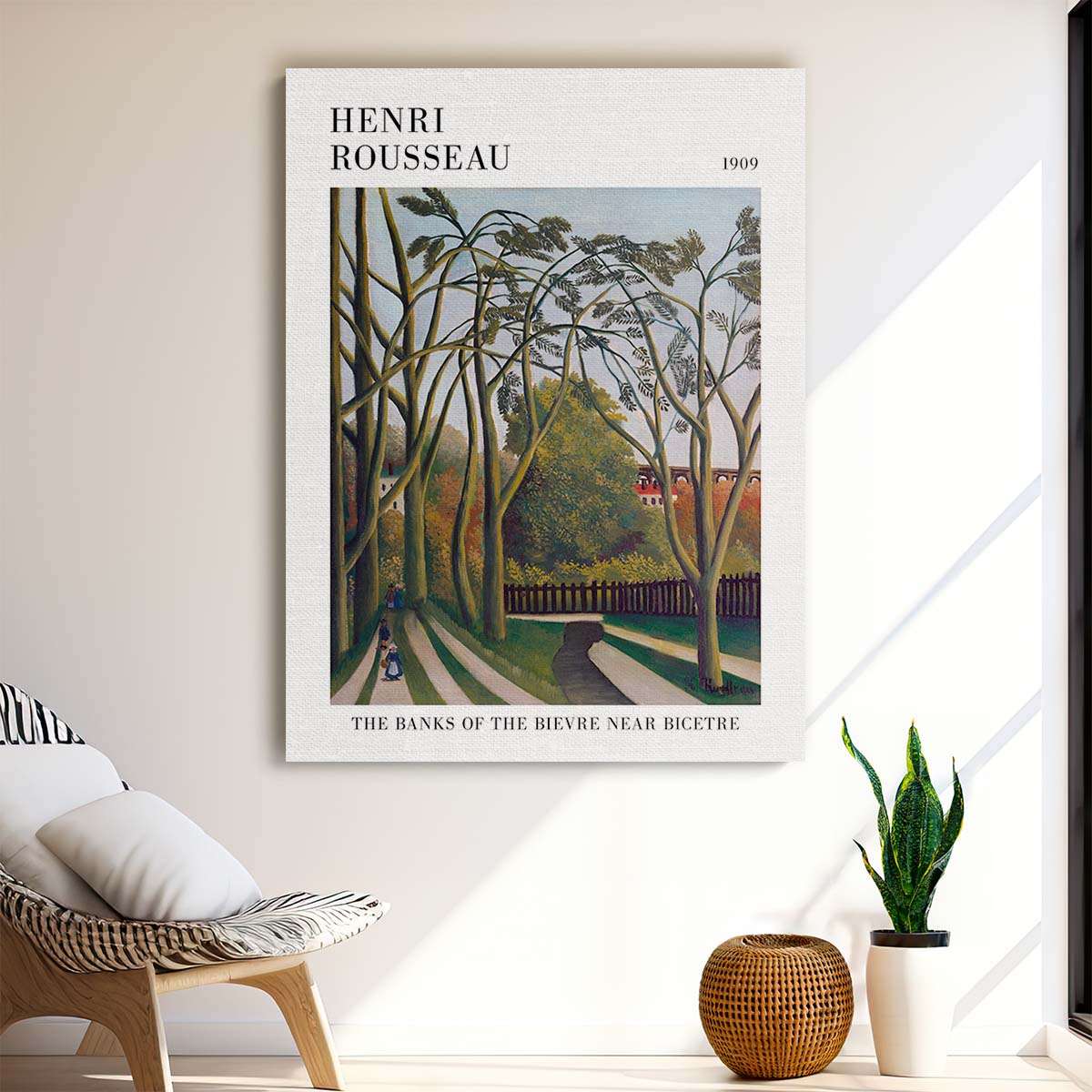 1909 Henri Rousseau Acrylic Landscape Painting Poster by Luxuriance Designs, made in USA