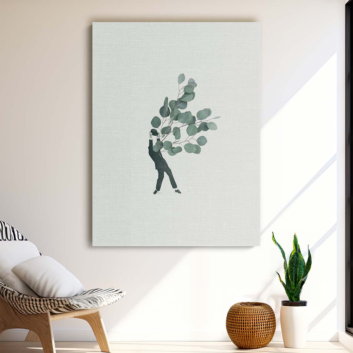 Mid-Century Surrealist Botanical Illustration - The Extravert by Maarten Leon by Luxuriance Designs, made in USA