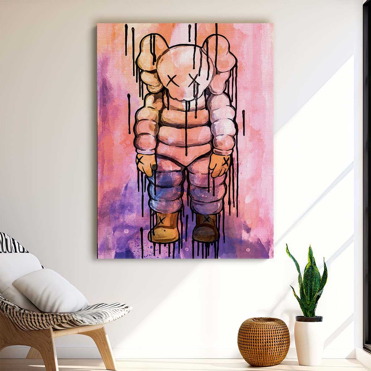 Tired Fat Kaws What Party Wall Art by Luxuriance Designs. Made in USA.
