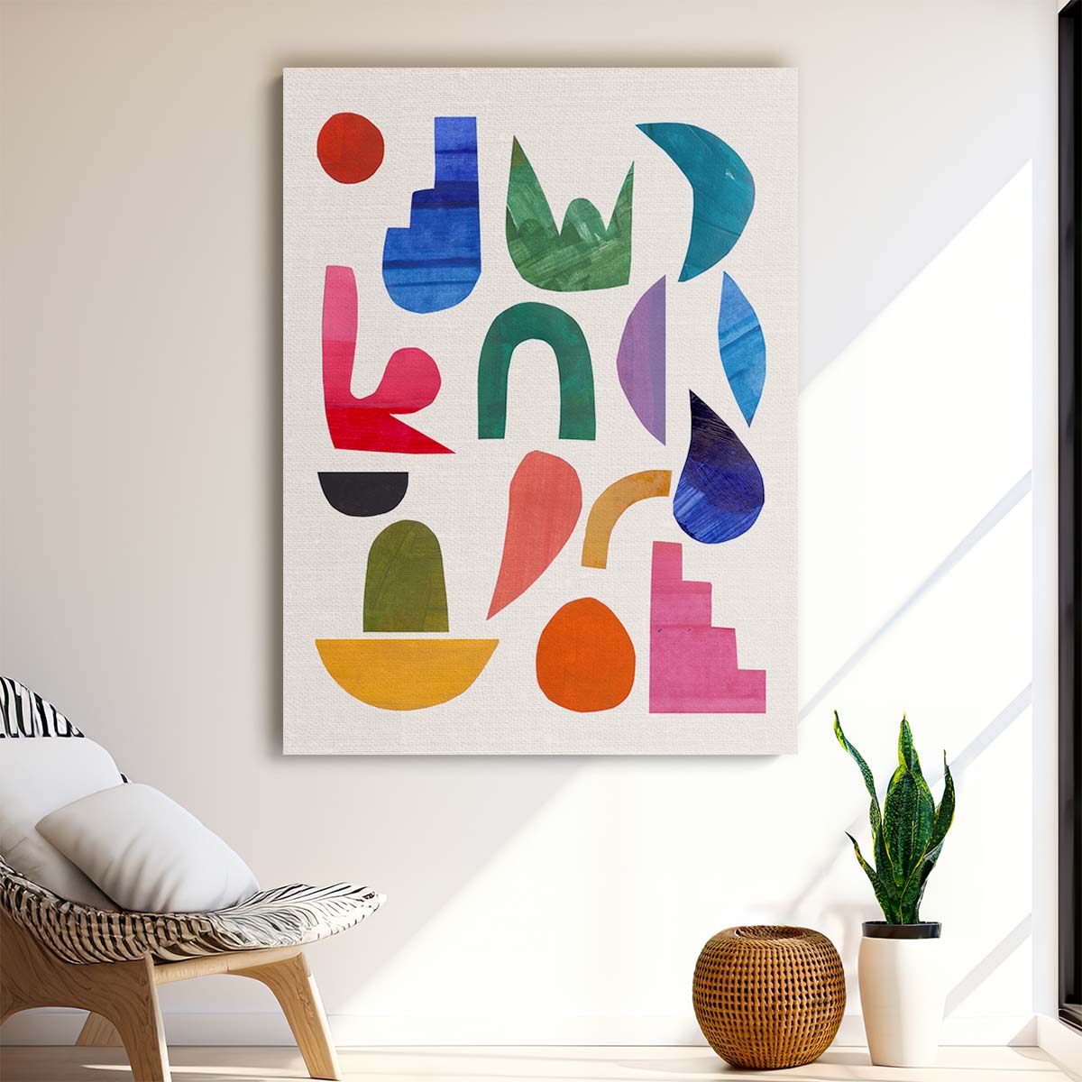 Colorful Geometric Abstract Illustration, Toy Box by Ejaaz Haniff by Luxuriance Designs, made in USA