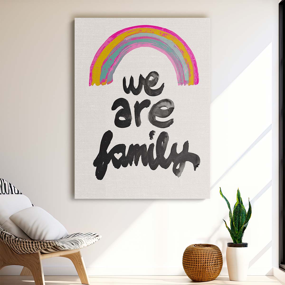 Colorful Family Love Quote Illustration by Treechild on White Background by Luxuriance Designs, made in USA