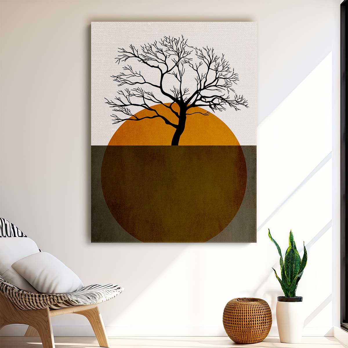 Winter Tree Silhouette Illustration Art by Kubistika, Nature Landscape by Luxuriance Designs, made in USA