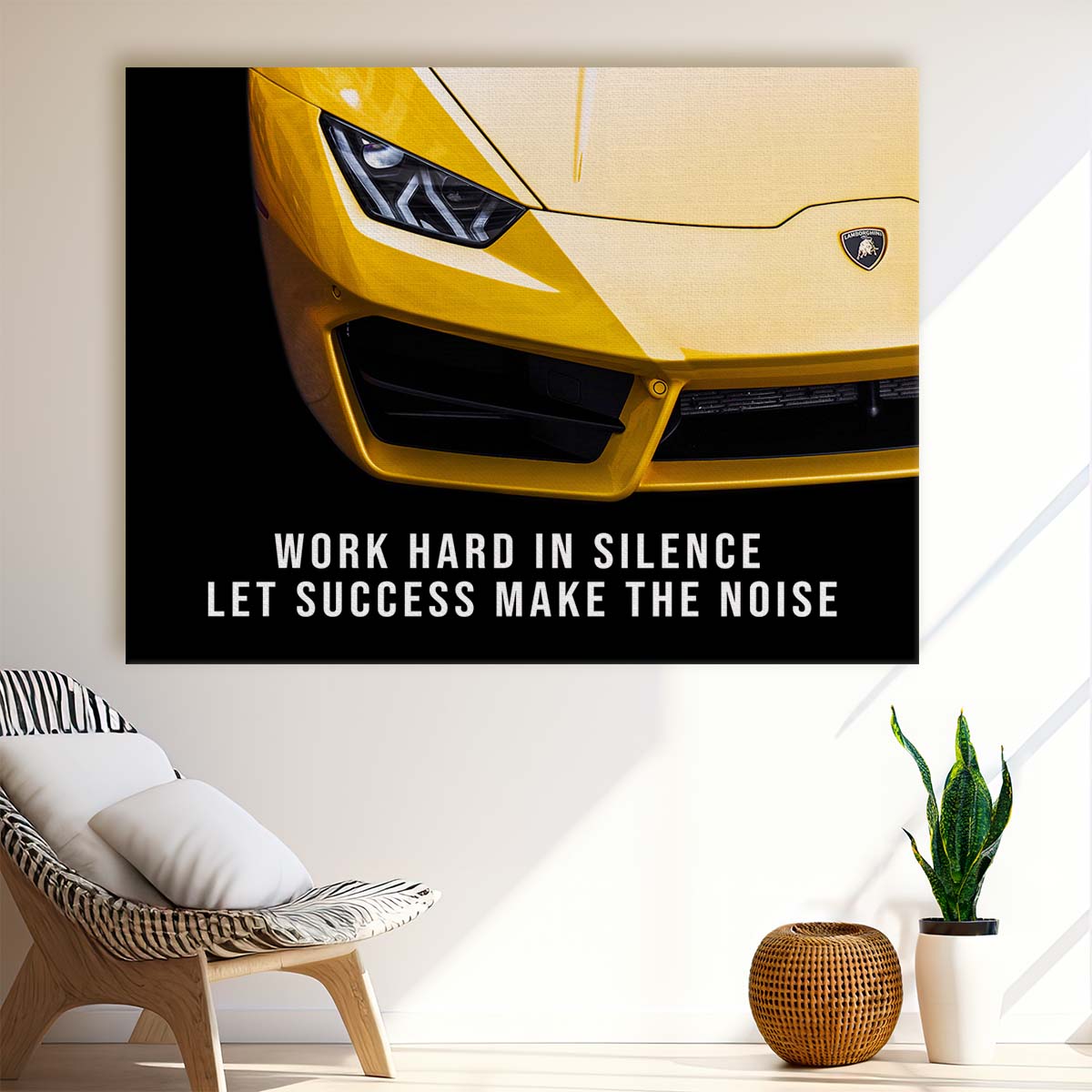 Work Hard In Silence Wall Art by Luxuriance Designs. Made in USA.
