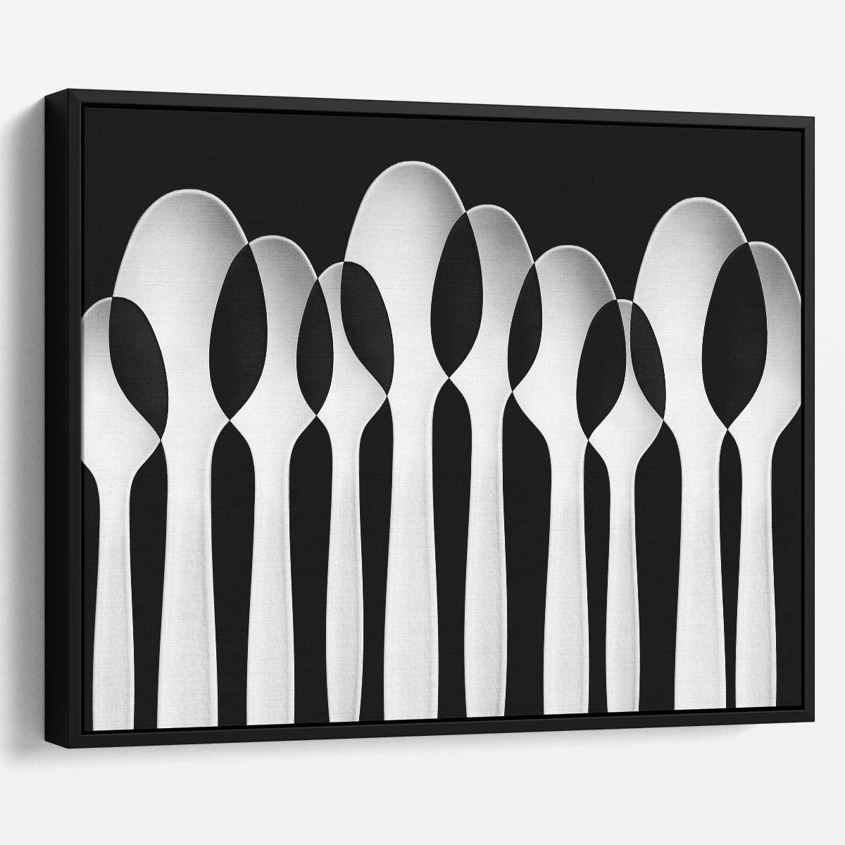 Monochrome Zebra & Forest Spoon Pattern Wall Art by Luxuriance Designs. Made in USA.