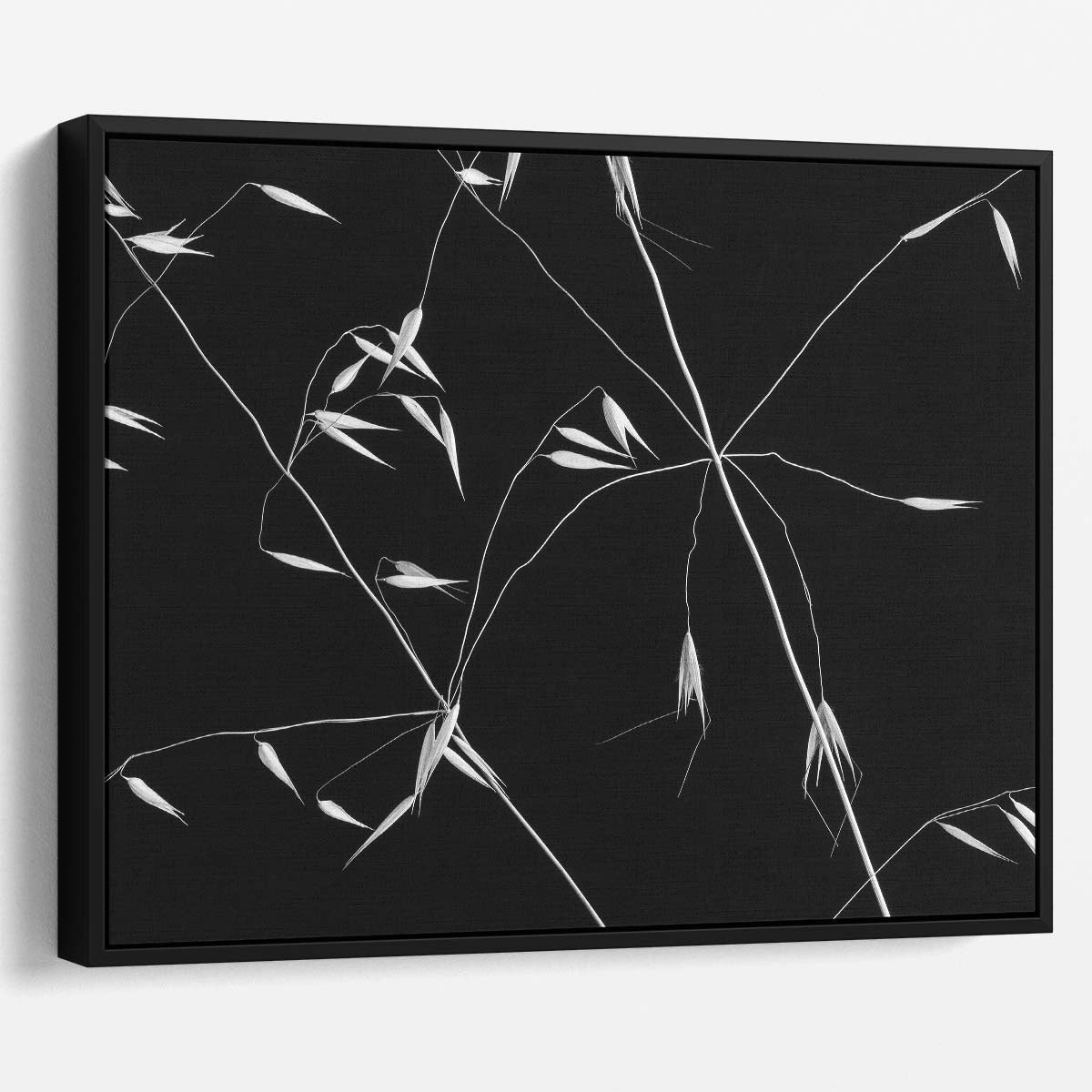 Monochrome Wheat Pattern Abstract Lines Wall Art by Luxuriance Designs. Made in USA.