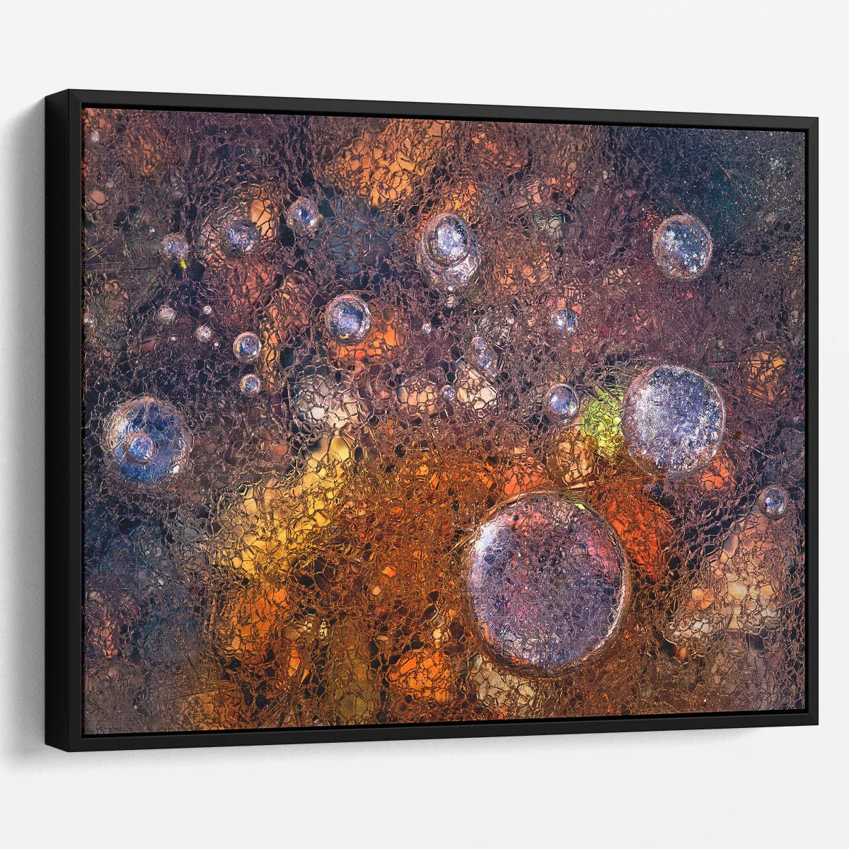 Frozen Cosmos & Autumnal Landscape Abstract Wall Art by Luxuriance Designs. Made in USA.