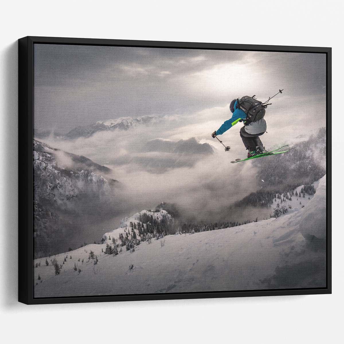 Alpine Skiing Adventure Winter Landscape & Extreme Sports Wall Art