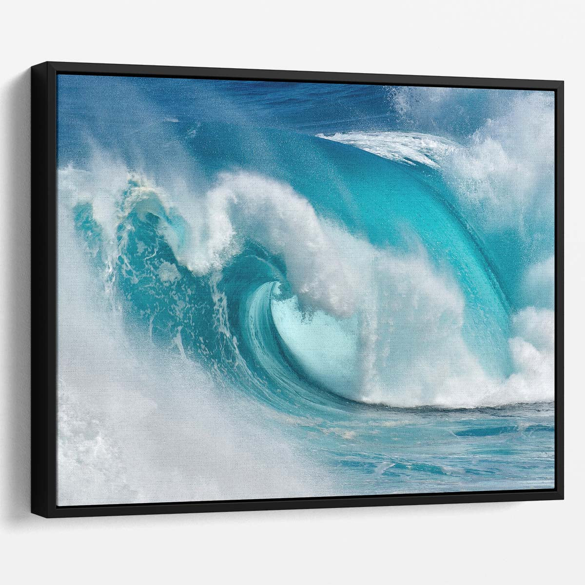 Turquoise Ocean Wave Splash Seascape Photography Wall Art